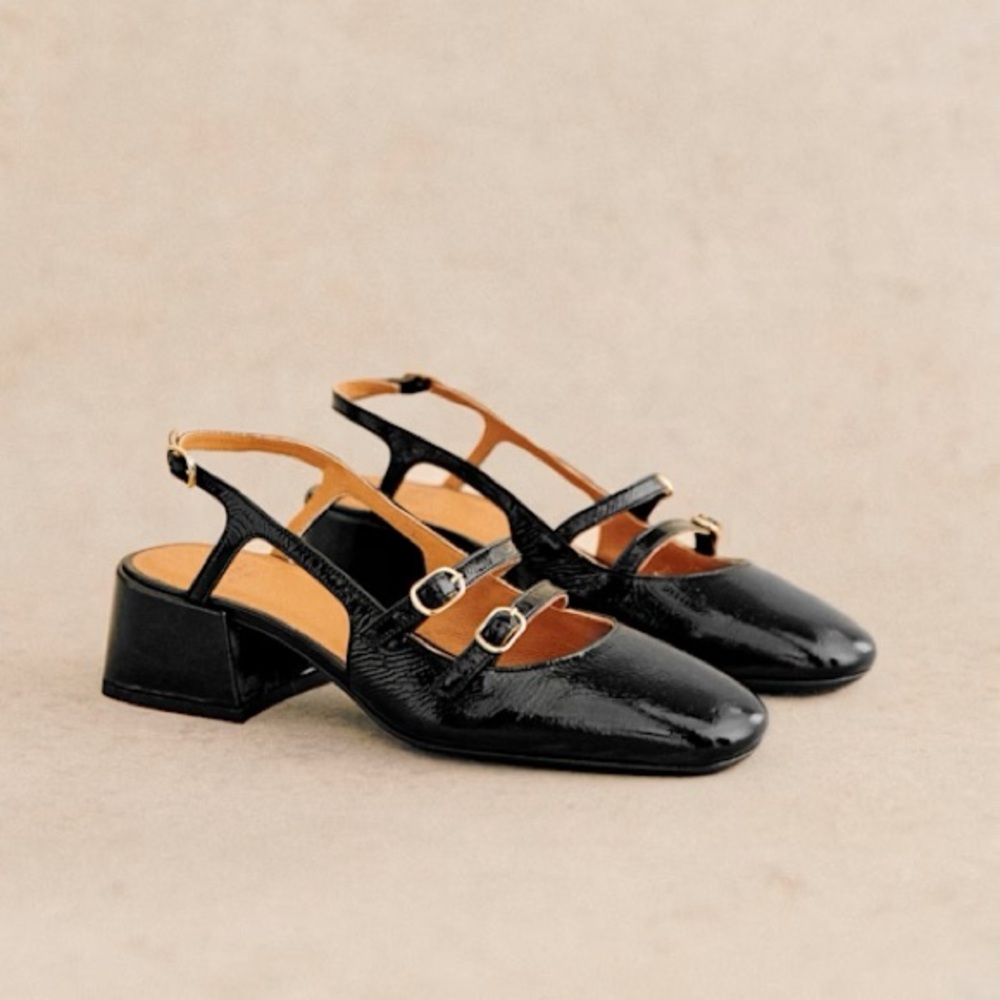 Sézane Paula Babies - Patent Black - 9
